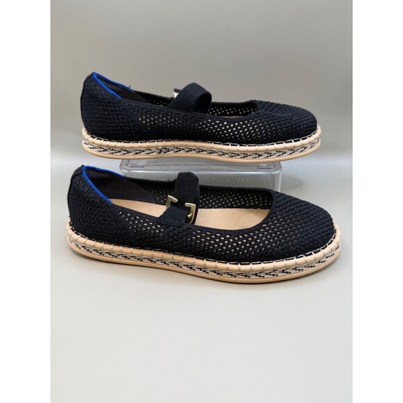 Rothy's The Espadrille Womens Mary Jane Black Size 9 Mesh Comfort - Picture 4 of 7